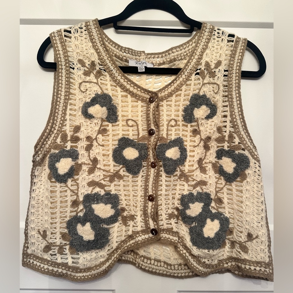 NWOT Polagram Knit Vest, size M/L
